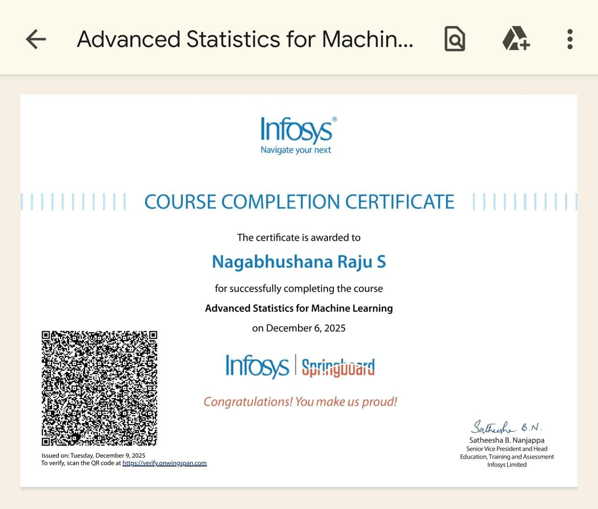Advanced Statistics for Machine Learning