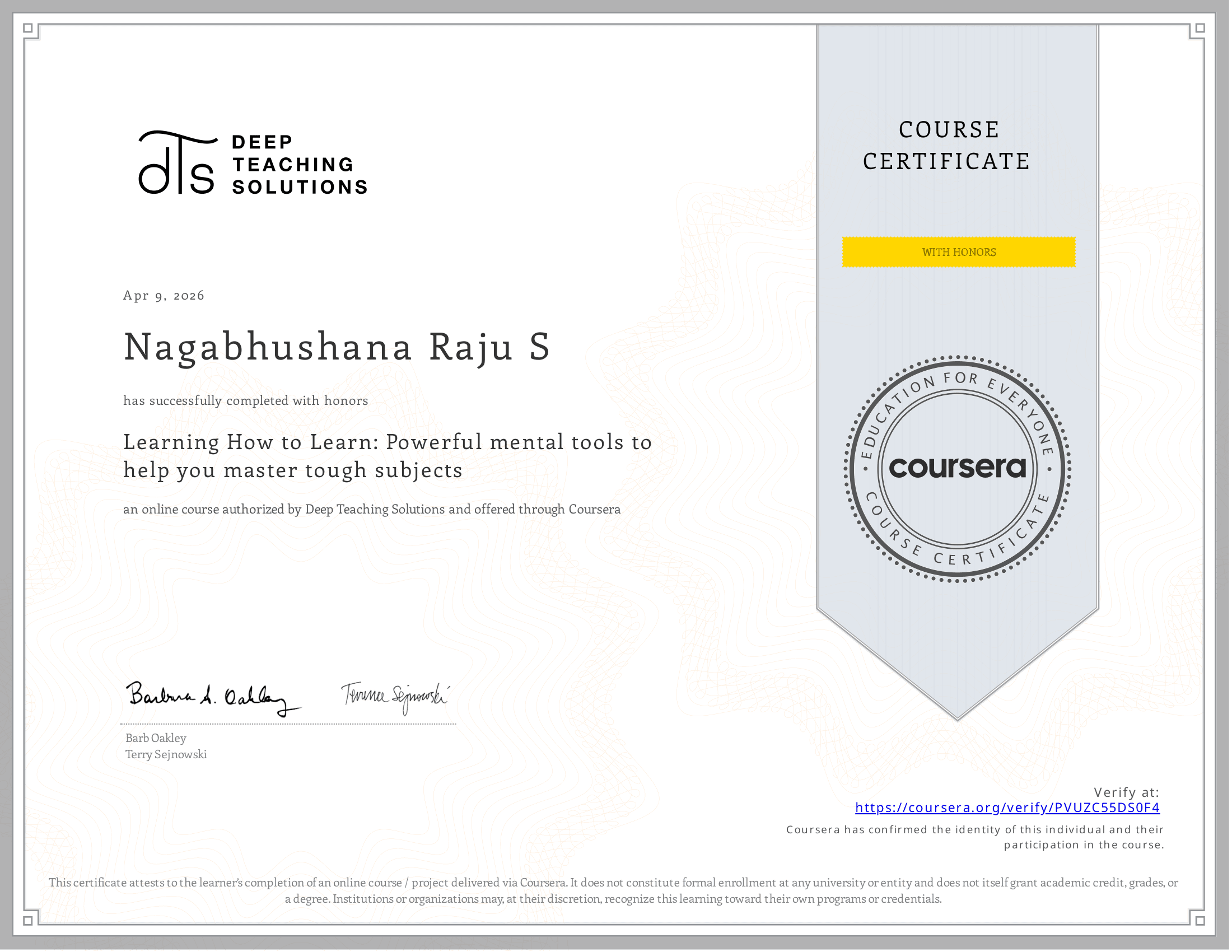 Learning How to Learn